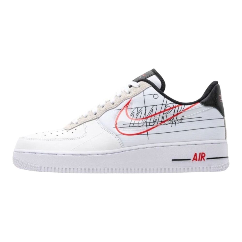 NIKE AIR FORCE 1‎ Low Script "Swoosh" White 2019 SIZE 8